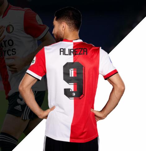 2021/22 Feyenoord Home Kit Soccer Jersey with Alireza 9 printing